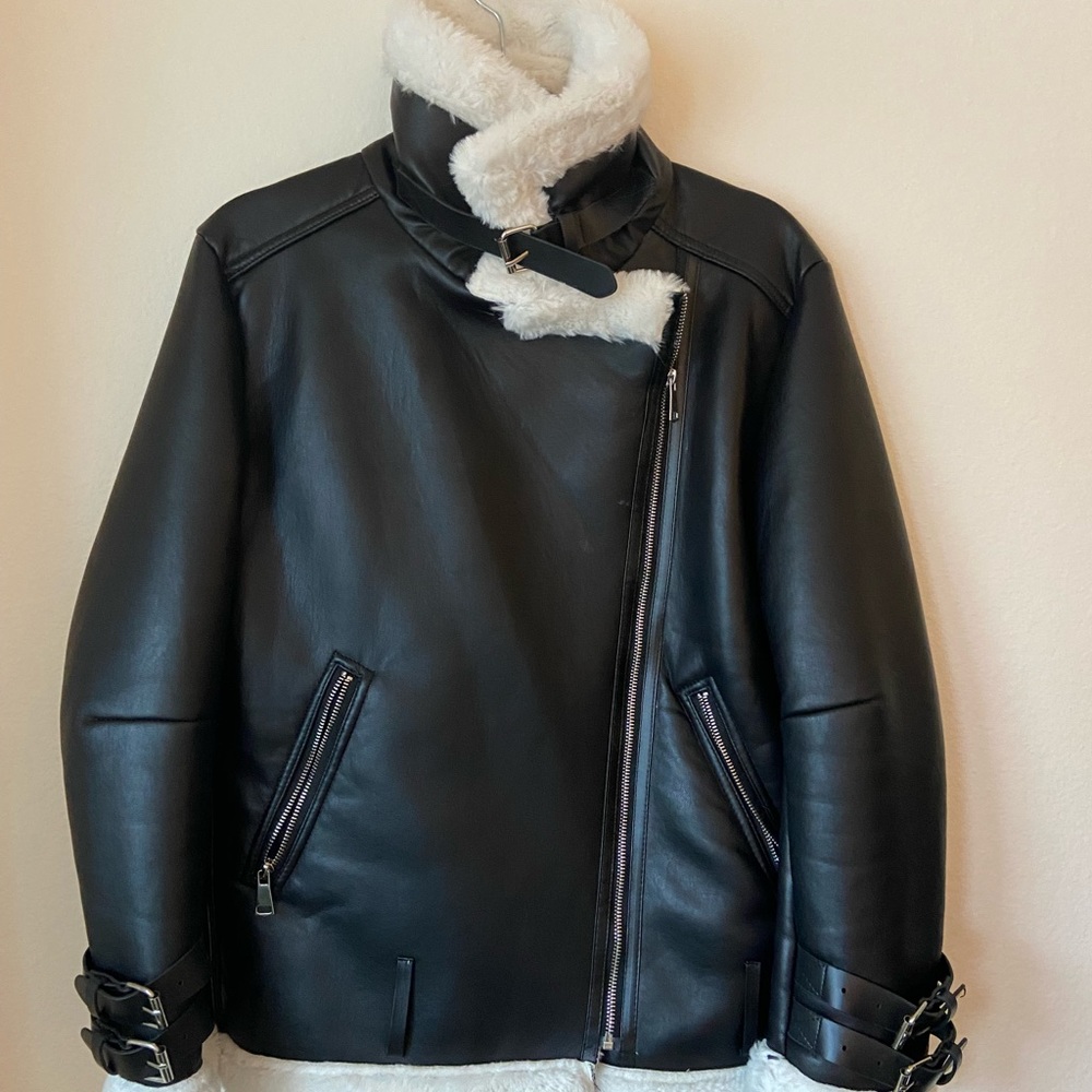 Fur warm winter jacket